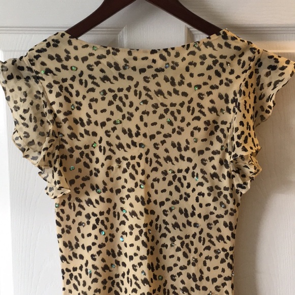 NWT Tracy M silk cheetah print midi dress (size 6) - Picture 5 of 5